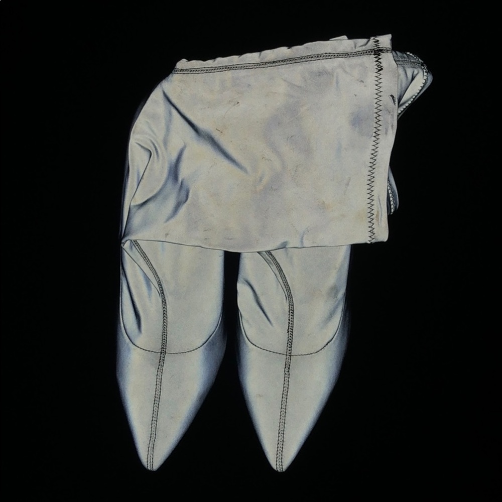 Silver booties
